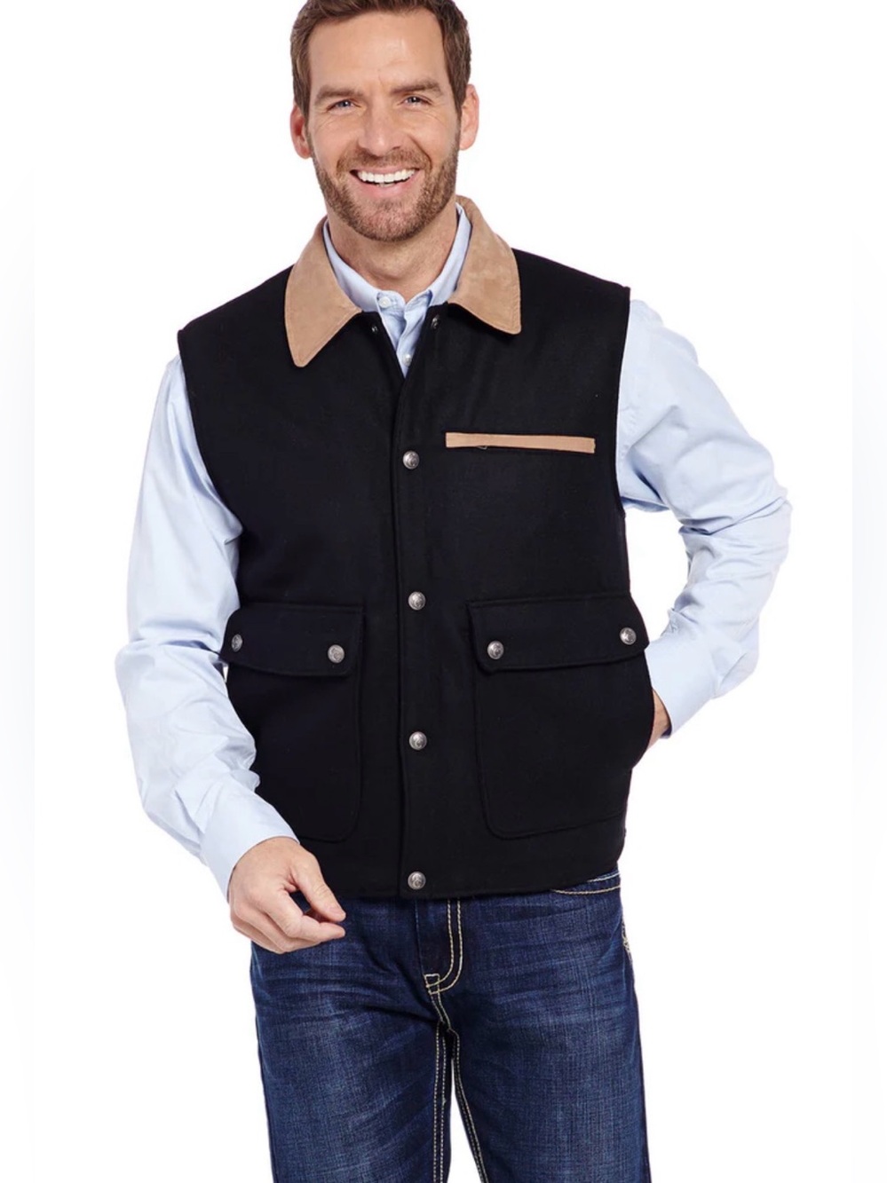 Cripple Creek Black Wool Blend NWT XL Work Vest